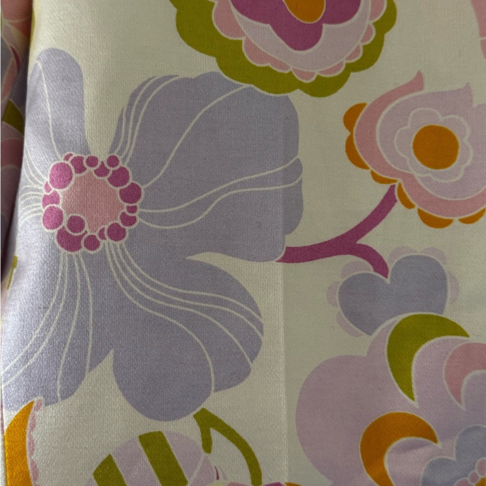 Vintage Moschino Silk Cotton Floral Pants Dopamine Festive - Picture 3 of 7